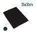 MVPower 10x10FT / 3x3M Photo Backdrop Background Screen Cloth Non-woven Fabric Black for Studio Photography Video Shooting and Television