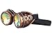 Lelinta Steampunk Rave Glasses Goggles with Rainbow Crystal Glass Lens,Red Copper,Adjustable