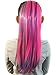 Clip on in Color Hair Extensions Hair Accessories for Girls Women Kids – Temporary & Not Messy Hair Chalk – Great for Parties, Dress up, Doll Hair Birthday Gift for girls 4-12 (Cotton Candy)thumb 1