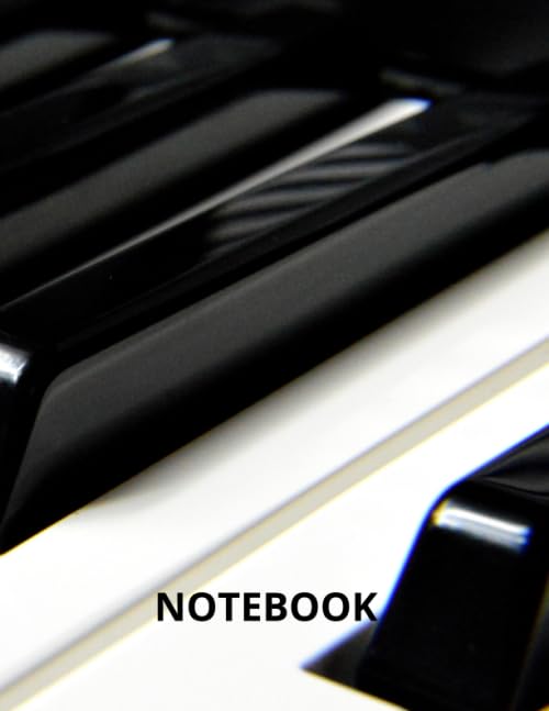 notebook: piano cover notebook : lined notebook for Journal, Doodling, Sketching and Notes -122 Pages - Large (8.5 x 11 inches)