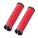Choose Mountain Bike Grips - Double Lock On MTB Grips for BMX & Folding Bikes - Red
