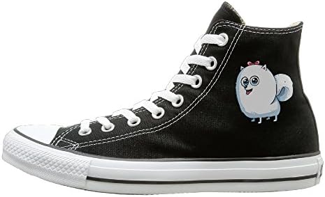 Black Secret Life Cartoon Cute Gidget Canvas Shoes For Men Women High Top Canvas Sneakers 44