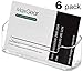 MaxGear Clear Acrylic Business Card Holder Display Office Business Card Holder Business Card Stand Business Card Desk Holder, Fits 30-50 Business Cards, 6 Pack primary