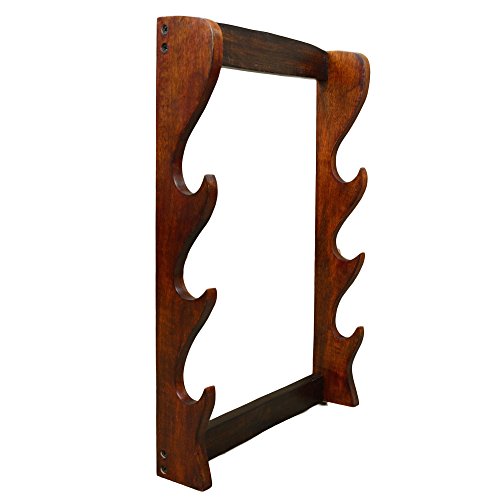 Wooden Three Tier Wall Mount Sword Rack - SNWS5807