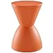 Modway Haste Contemporary Modern Hourglass Accent Stool in Orange