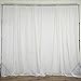 Efavormart Set of 2 2FTx10FT Fire Retardant White Sheer Voil Curtain Panel Backdrop for Window Wall Decoration - Premium Collection