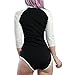 Littleforbig Adult Baby Diaper Lover ABDL Snap Crotch Romper Onesie - Baseball Reglan Sleeves, Black, Medium