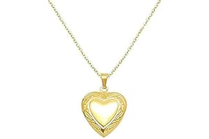 18K Gold Plated Heart Locket Necklaces Photo Pendant Necklace For Women Jewelry Gifts