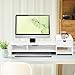 Monitor Stand Riser, Computer Laptop Riser Shelf with Organizer Drawer (White) (26