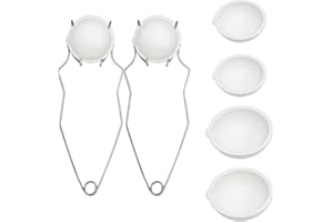 Crucibles for Melting Metal Kit, 4 Ceramic Quartz Crucibles, 2 Whipclip Handles, Crucible Tongs, Silversmithing Starter Kit, 