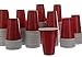 Impresserve Disposable Party Cups, 16 Ounce Red Plastic Drinking Cup for Cold Drinks, Sodas, Lemonades, Ciders, Beers, Cocktails, & More, 100 Piece