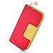 Weeno Women's Multi-card Wallet Clutch Purse Long Zipper Organizer Card Holder