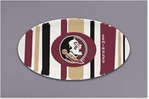 Magnolia Lane Florida State Seminoles Oval Stripe Plate 680g, 12.25-inch Length, Serverware, Kitchen Accessories