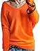 LongMing Women's Cashmere Blend Sexy Loose Batwing Sleeve Big V-neck Pullover Sweater