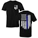 Fantastic Tees Thin Blue Line USA Flag Patriotic Police Support Men's T Shirt (XL)