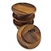 RoRo 6 Inch Acacia Wood Appetizer/Cupcake Stands, Set of 4