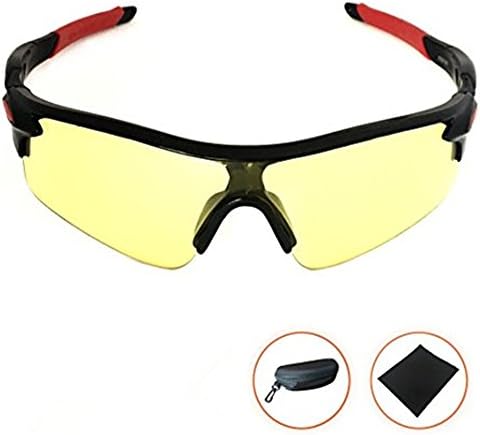 Polarized Sports Sunglasses,Solar Shield Wayfarer Goggles,UV Protection for Outdoor (Yellow)