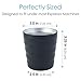 Classic Espresso Lungo Double Wall Stainless Steel Cup Set of 2, 8 Ounces Verre Collection (Matte Black)