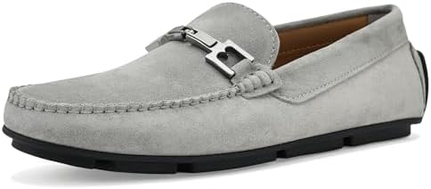 BRUNO MAGLI Smoke Gray Leather Horsebit Loafers - Size 13‎ Taso Light Grey Suede – Bruno Magli main image 3