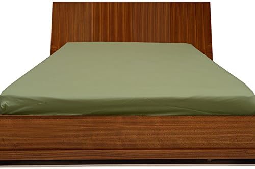Relaxare Short King 300TC 100% Egyptian Cotton Sage Solid 1PCs Fitted Sheet Solid (Pocket Size: 19 inches) - Ultra Soft Breathable Premium Fabric