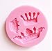 Yunko 3 Cavity Mini Queen Crown Mold Silicone Chocolate Fondant Candy Mold