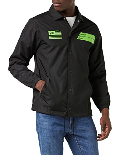 New Era Ne Coaches Jacket Grs Chaqueta, Hombre, Black, S