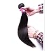 DFX Hair 8~30 inches Silky Straight Human Hair Bundles Virgin Brazilian Hair 8A Natural Black Color Weaving Pack of Three 100g/bundle (18 20 22)