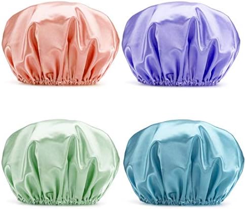 4 Pack Luxury Shower Cap Waterproof 