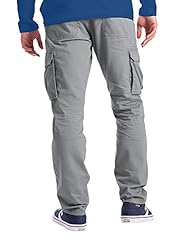 Mens Cargo Combat Work Pants 100% Cotton 6 Pockets