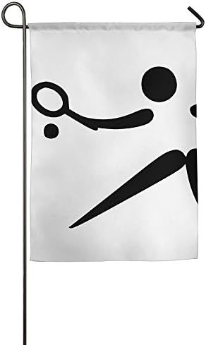 HKLOVP Fashion Custom Garden Flag Playing Tennis Garden Flag 12"x18"/18"x27" Outdoor Decor