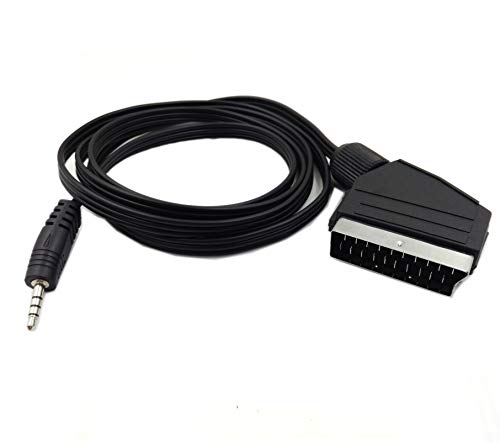 Poyiccot Scart Cable, 21 Pin Scart Jack to 3.5mm Male Stereo Jack Full HD Multiple Shieldings Precision Connector Cable -1.5m/ 5 feet - Thumbnail 6