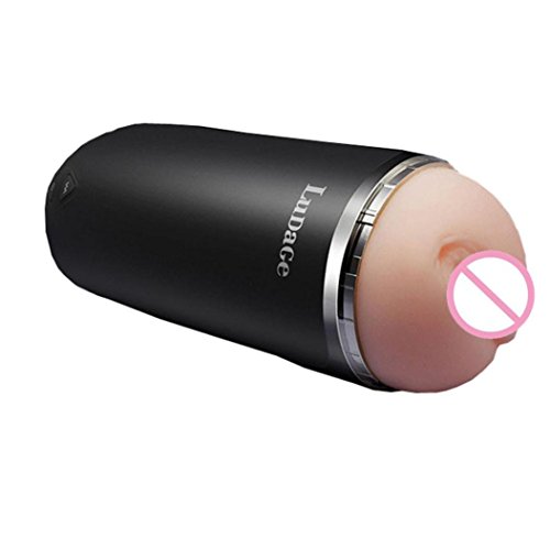 Kimloog Male Masturbation Rechargable Aircraft Cup Electric Hands-Free 10 Frequency Vibration Male Adult Sex Toys Sex Products (Black)