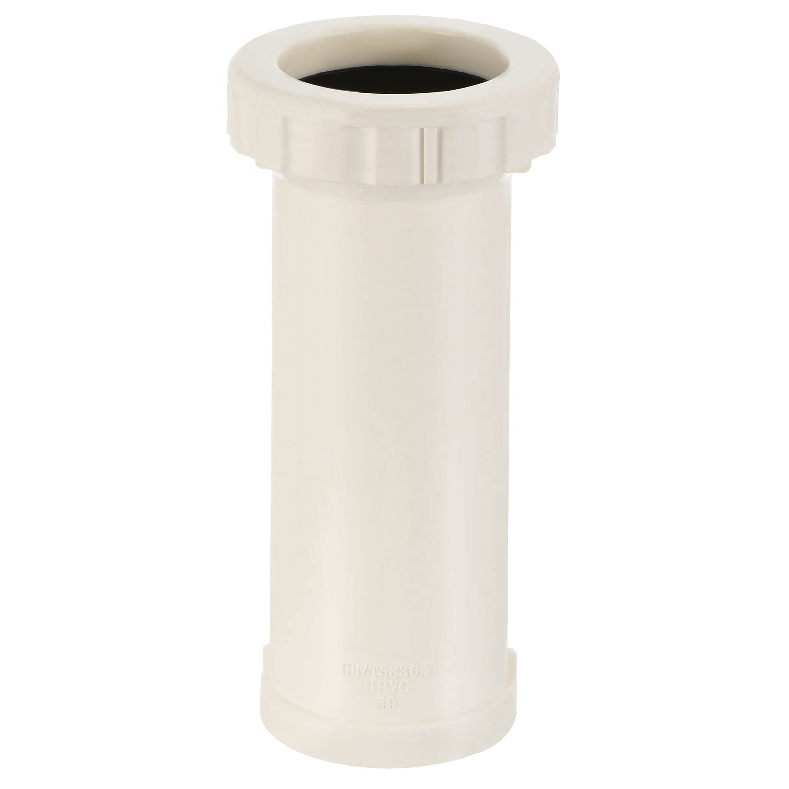 PATIKIL 50mm ID Pipe Fitting Coupling Adapter, PVC Straight Heightening Extension Union Connection for Home Industrial, White