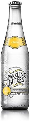 Sparkling Bitters Water, Meyer Lemon, 12 oz glass-bottle (Pack of 4)