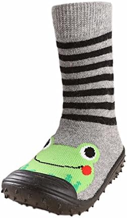 VEKDONE Baby Boys Girls Faux Fleece Rubber Soles Striped Warm Snow Boots