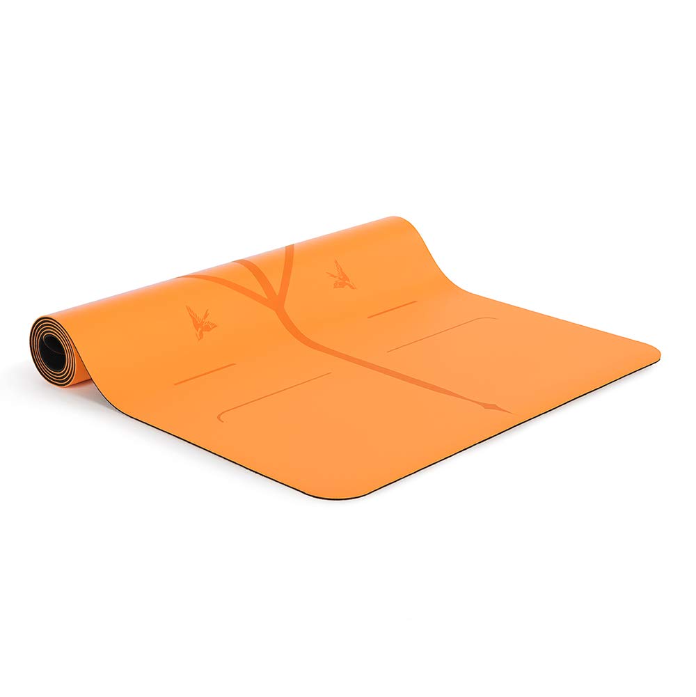 Liforme Gratitude Yoga Mat - Patented Alignment System, Warrior-like Grip, Non-slip, Eco-friendly, sweat-resistant, Long, Wide and Thick - Gratitude Special Edition (Orange) - Image 7
