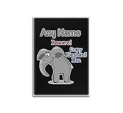 UNIGIFT Imán para Nevera de Cristal con diseño de Elefante Loco ...