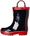Hatley Little Boys' Navy and Red Rain Boot