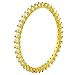 CloseoutWarehouse Cubic Zirconia Stackable Eternity Ring Plated Sterling Silver Yellow Gold-Tone Size 6