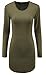 UGET Sexy Long Sleeve Irregular Hem Dress Beach Mini Shirt Tunic Dress US XS/Tag M Green