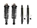 DTA 70014 Full Set 2 Front Complete Struts with Springs and Mounts + 2 Rear Shocks 4-pc Set, 2000-2006 Toyota Tundra 2WD
