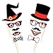 KIDCHEER 66pcs Halloween Photo Booth Props DIY Kit for Halloween theme Wedding, Birthday, Party, Photo Booth Novelty Dress Up Accessories Halloween Party Decorations Supplies
