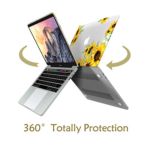 Laptop Case,MacBook Case Sunflower Hard Shell Cover, Keyboard Cover, Screen Protector Smooth Matted for MacBook Air 13.3 Inch A1369/A1466 Models