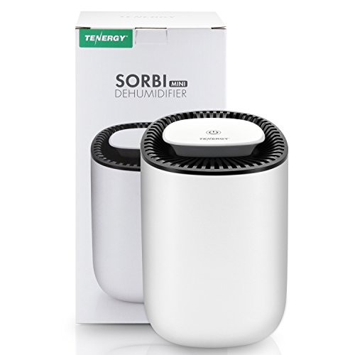 Tenergy Sorbi Mini Air Dehumidifier, Auto Shut-Off, Ultra Quiet Dehumidifier with LED Indicator, Portable Dehumidifier for Small Spaces, Closets, Small Bedroom, Office