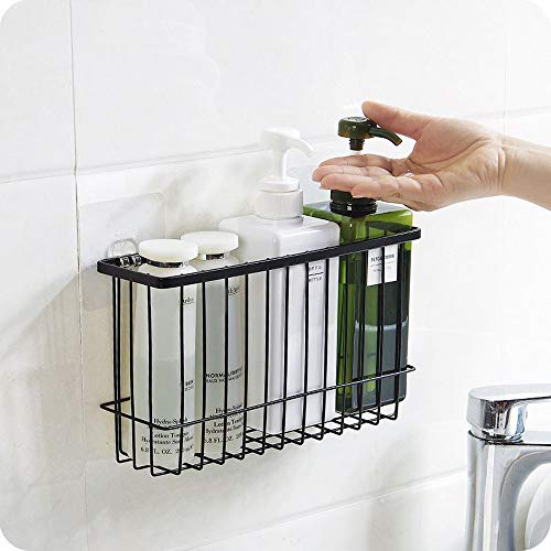 image for MOVEmen Fruit Basket Self-Adhesion Kitchen Bathroom Iron Wire Basket B