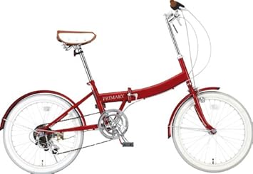 Amazon インチ折りたたみ自転車 6段変速 プライマリー レッド Gf 002 Rd 折り畳み自転車 折りたたみ自転車