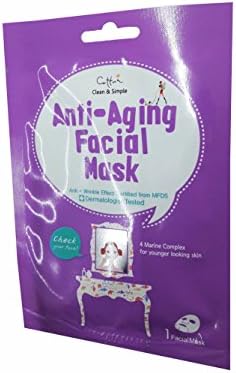 3 Mask Sheets of Cettua Clean &amp; Simple Anti-Aging Facial Mask.