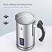 TaoTronics Automatic Milk Frother Warmer Electric Liquid Heater with Hot Milk Functionality, Stainless Steel Electric Milk Steamer for Latte, Cappuccino, Hot Chocolate