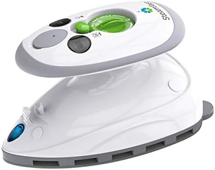๐Premium Pack SF-717 Mini Steam Iron with Dual Voltage Travel Bag, Non-Stick Soleplate, Anti-Slip Handle, Rapid Heating, 420W Power, White