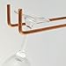 DBYAN Wine Glass Rack,Vintage Style Rubbed Bronze 2 Rows Stainless Steel Wall-Mounted Stemware Hanging Wine Glass Hanger Holder for Valentine Xmas Gift Bar Home Cafe